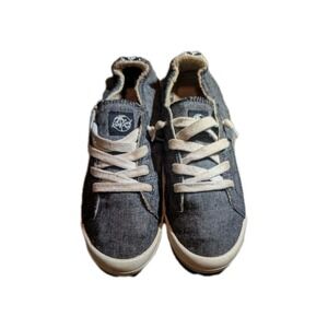 Roxy Surf Bayshore Plus LX Sneakers Gray Canvas Womens Size 9 White